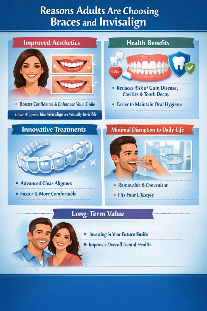 Reasons Adults Are Choosing Braces and Invisalign